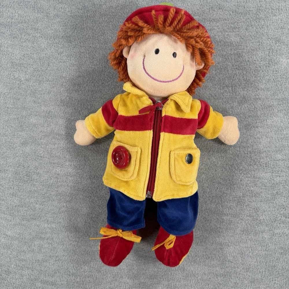 Okie Dokie Learn How To Dress Fireman Fire Fighter Stuffed Plush Doll 15" VTG